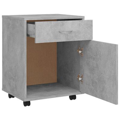 vidaXL Rollschrank Betongrau 45x38x54 cm Holzwerkstoff