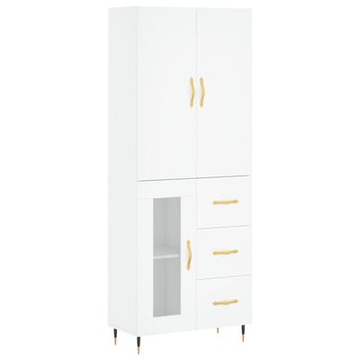 vidaXL Highboard Weiß 69,5x34x180 cm Holzwerkstoff