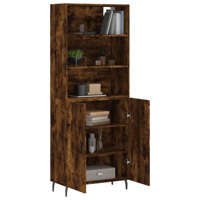 vidaXL Highboard Räuchereiche 69,5x34x180 cm Holzwerkstoff