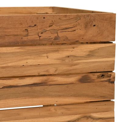 vidaXL Hochbeet 100x40x38 cm Teak Altholz und Stahl