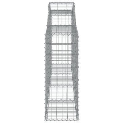 vidaXL Gabionen mit Hochbogen 9 Stk. 300x30x80/100 cm Verzinktes Eisen