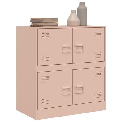 vidaXL Sideboard Rosa 67x39x73 cm Stahl