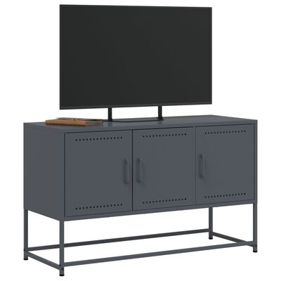 vidaXL TV-Schrank Anthrazit 100,5x39x60,5 cm Stahl