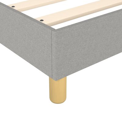 vidaXL Boxspringbett mit Matratze Hellgrau 90x190 cm Stoff