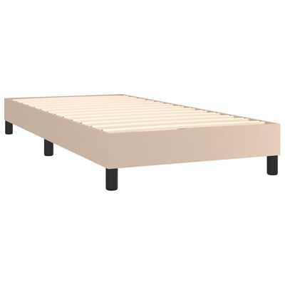 vidaXL Boxspringbett mit Matratze & LED Cappuccino-Braun 80x200cm