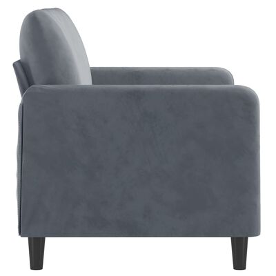 vidaXL 2-Sitzer-Sofa Dunkelgrau 120 cm Samt