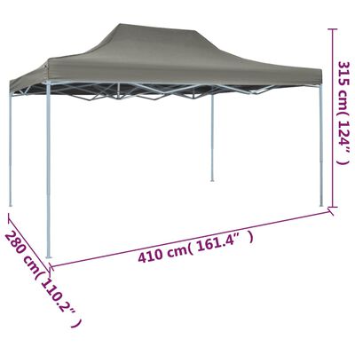 vidaXL Profi-Partyzelt Faltbar 3×4 m Stahl Anthrazit