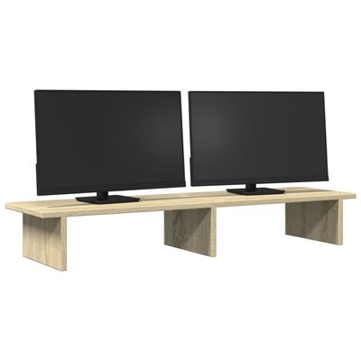 vidaXL Monitorständer Sonoma-Eiche 100x27x15 cm Holzwerkstoff