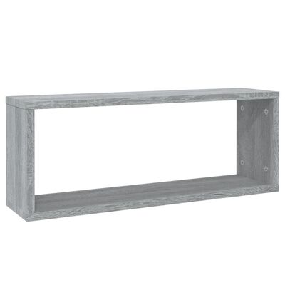 vidaXL Würfelregale 2 Stk. Grau Sonoma 60x15x23 cm Holzwerkstoff