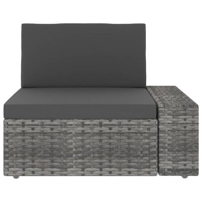 vidaXL 4-tlg. Garten-Lounge-Set Poly Rattan Grau