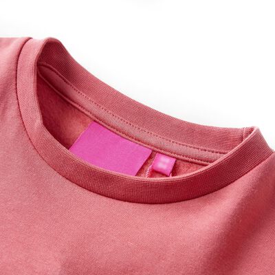 Kinder-Sweatshirt Farbblock Rosa und Henna 140