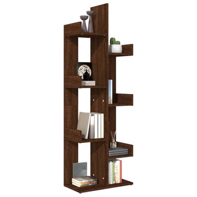 vidaXL Bücherregal 48x25,5x140 cm Braun Eichen-Optik Holzwerkstoff