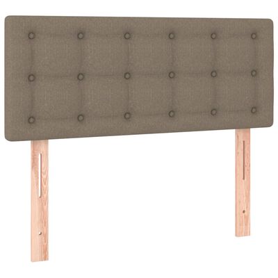 vidaXL Boxspringbett mit Matratze & LED Taupe 100x200 cm Stoff