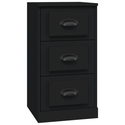 vidaXL Sideboards 3 Stk. Schwarz Holzwerkstoff