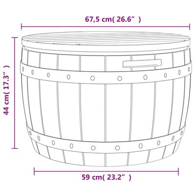 vidaXL 3-in-1 Gartenbox Schwarz Polypropylen