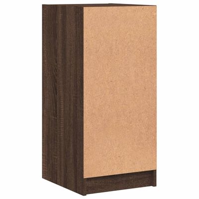 vidaXL Beistellschrank mit Glastüren Braun Eichen-Optik 35x37x75,5 cm