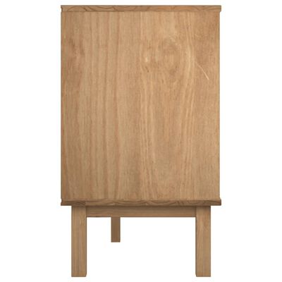 vidaXL Schubladenschrank OTTA Braun & Weiß 111x43x73,5 cm Massivholz