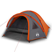 vidaXL Kuppel-Campingzelt 4 Personen Orange Wasserdicht