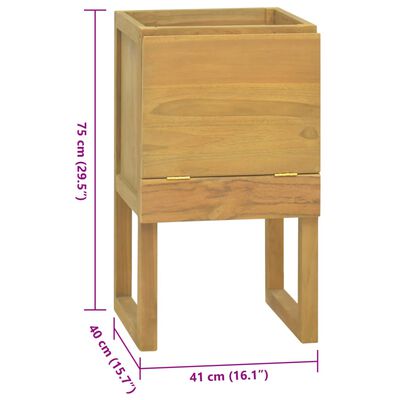 vidaXL Badschrank 41x40x75 cm Massivholz Teak