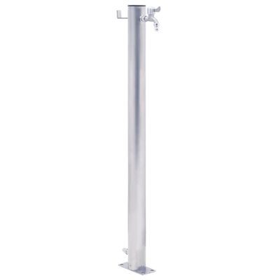 vidaXL Wassersäule für den Garten 100 cm Edelstahl Rund