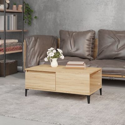 vidaXL Couchtisch Sonoma-Eiche 90x50x36,5 cm Holzwerkstoff