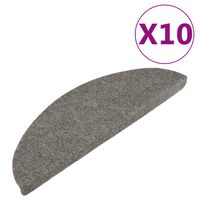 vidaXL Stufenmatten Selbstklebend 10 Stk. Grau 65x22,5x3,5 cm