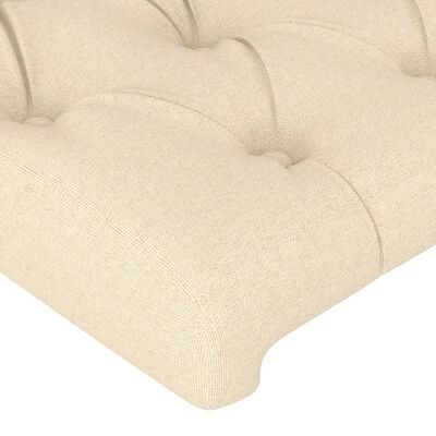 vidaXL Kopfteile 2 Stk. Creme 90x7x78/88 cm Stoff