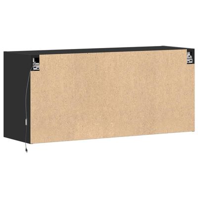 vidaXL TV-Wandschrank mit LED-Beleuchtung Schwarz 100x31x45 cm