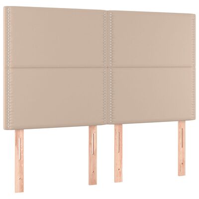 vidaXL Boxspringbett Matratze Cappuccino-Braun 140x190cm Kunstleder