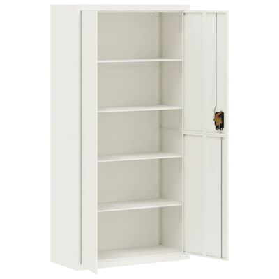 vidaXL Aktenschrank Weiß 90x40x180 cm Stahl