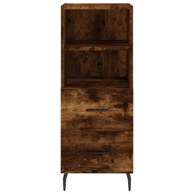 vidaXL Highboard Räuchereiche 34,5x34x180 cm Holzwerkstoff