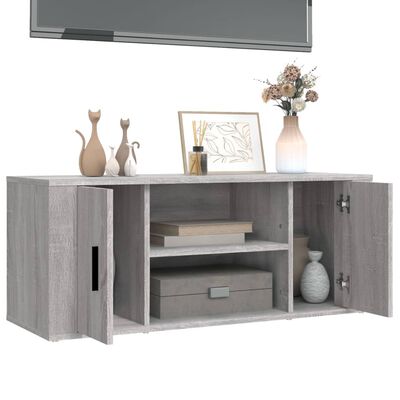 vidaXL TV-Schrank Grau Sonoma 100x35x40 cm Holzwerkstoff