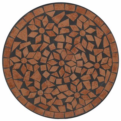 vidaXL Mosaik-Bistrotisch Terrakotta Ø50x70 cm Keramik