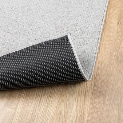 vidaXL Teppich OVIEDO Kurzflor Grau 140x200 cm