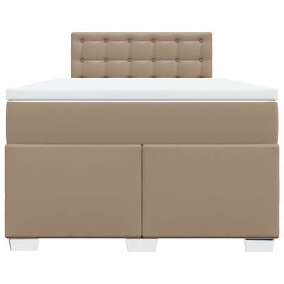 vidaXL Boxspringbett Matratze Cappuccino-Braun 120x200cm Kunstleder