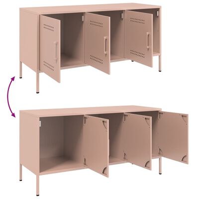 vidaXL TV-Schrank Rosa 100,5x39x50,5 cm Stahl