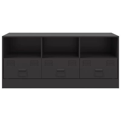 vidaXL TV-Schrank Schwarz 99x39x44 cm Stahl