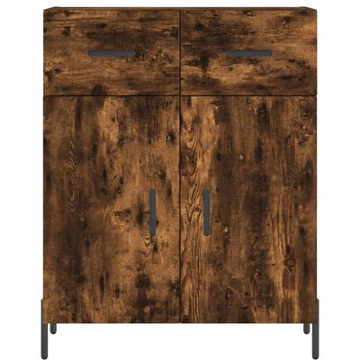 vidaXL Highboard Räuchereiche 69,5x34x180 cm Holzwerkstoff