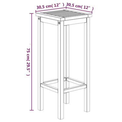 vidaXL 3-tlg. Gartenbar-Set Massivholz Akazie