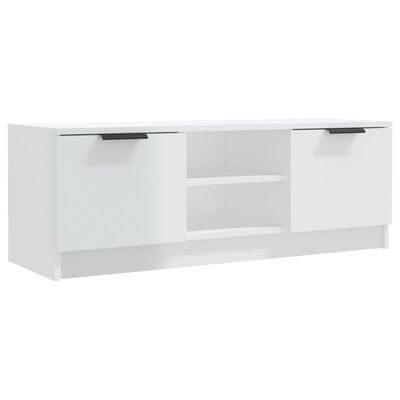 vidaXL TV-Schrank Hochglanz-Weiß 102x35x36,5 cm Holzwerkstoff