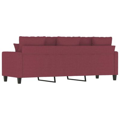 vidaXL 3-Sitzer-Sofa Weinrot 180 cm Stoff