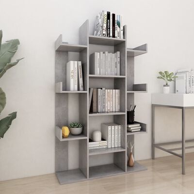 vidaXL Bücherregal Betongrau 86x25,5x140 cm Holzwerkstoff