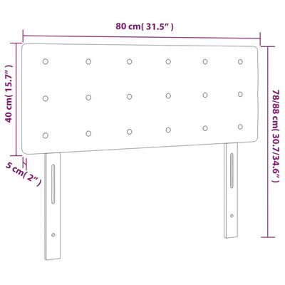 vidaXL Kopfteil Dunkelblau 80x5x78/88 cm Samt