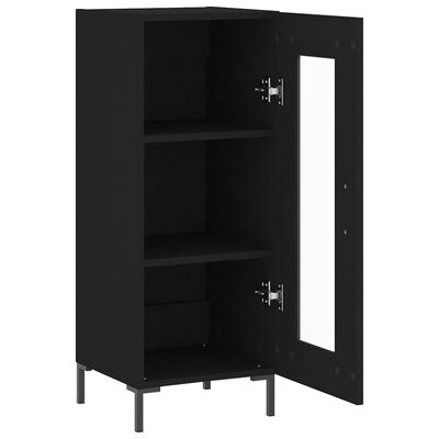 vidaXL Sideboard Schwarz 34,5x34x90 cm Holzwerkstoff