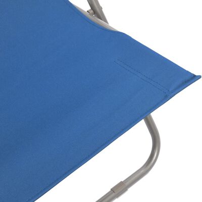 vidaXL Klappbare Strandstühle 2 Stk. Stahl und Oxford-Gewebe Blau