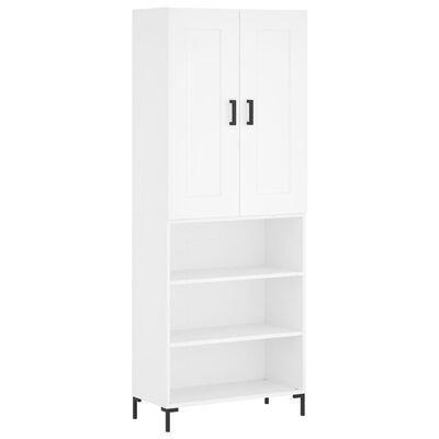 vidaXL Highboard Weiß 69,5x34x180 cm Holzwerkstoff