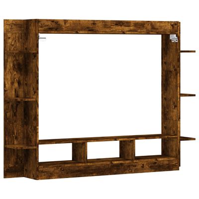 vidaXL TV-Schrank Räuchereiche 152x22x113 cm Holzwerkstoff