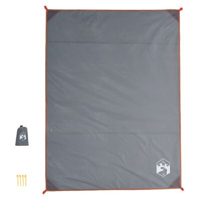 vidaXL Picknickdecke mit Heringen Grau und Orange 205x155 cm