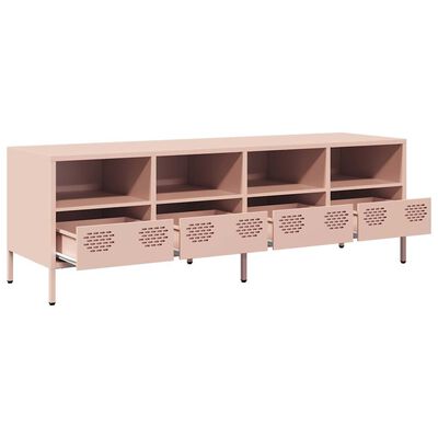 vidaXL TV-Schrank Rosa 135x39x43,5 cm Kaltgewalzter Stahl