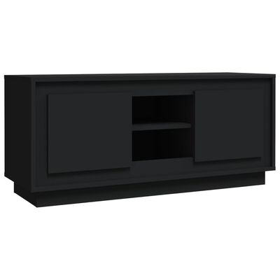 vidaXL TV-Schrank Schwarz 102x35x45 cm Holzwerkstoff